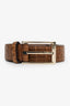 Burberry Brown Alligator Leather Belt Size 38 95