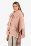 Max Mara Blush Alpaca Wool Silk Cape Wrap Poncho Size M/L