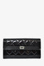 Pre-Loved Chanel™ Black Patent Boy Long Wallet