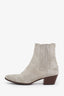 Saint Laurent Grey Suede Ankle Boots Size 37
