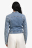 Acne Studios Blue Distressed Denim Jacket Size 36