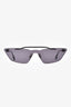 Off-White Geometric Frame Metal Mask Shield Sunglasses