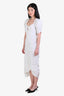 Frame White/Black Polka Dot Gathered Dress Size S