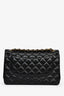 Pre-loved Chanel™ 2018 19 Black Quilted Lambskin Jumbo Double Flap Bag GHW