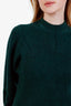 The Row Green Cashmere Mock Neck Sweater Size XS