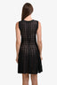 Alaïa Black Eyelet Sleeveless Midi Dress Size 42