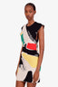 Celine by Phoebe Philo Multicolour Brushstroke Print Sleeveless Mini Dress Size S