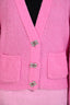 Ganni Wool Blend Crystal Embellished Button Cardigan Size M