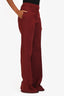 Valentino Burgundy Wool Silk Blend Trousers Size 4