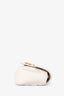 Gucci White Leather Chevron Quilted Mini GG Marmont Crossbody Bag