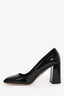 Prada Black Patent Leather Square Toe Pumps Size 36.5