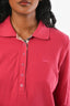 Polo Burberry en coton rose foncé à manches longues, taille M