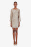 Zadig & Voltaire Gold Sequin Long Sleeve Mini Dress Size S