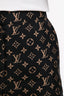 Louis Vuitton Black/Beige Monogram Silk Shorts Size 34