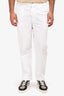 Officine Générale White Cotton Luigi Pants Size 50 Men's