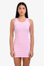 Pre-loved Chanel™ 2023 Pink Interlocking CC Mini Dress Size 36