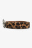 Dolce & Gabbana Leopard/White Leather Belt Size 90