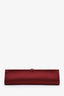 Roger Vivier Red Satin Crystal-Embellished Clutch