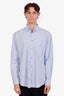 Balenciaga Blue Back Logo Button-Down Size 38 Men's
