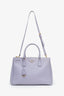 Prada Purple Saffiano Leather Medium Double Zip Galleria Tote