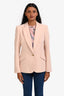 L'Agence Pink Tweed Single Breasted Blazer Size 2