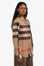 Burberry Beige Giant Classic Check Long Sleeve Button Down Shirt Size XS