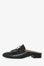 Hermès Black Goatskin Rivoli Mules Size 37