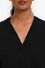 Vince Black Silk V-Neck Short Sleeve Top Size XS