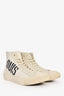 Louis Vuitton Cream Canvas Logo High Tops Size 6 Men's