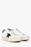 Golden Goose White Leather Distressed Hi Star Sneaker Size 37