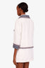 Pre-loved Chanel™ 2020 Cruise Collection White Tweed Plaid Evening Jacket Size 38