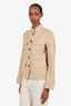 Nili Lotan Khaki Cambre Gabardine Utility Jacket Size S