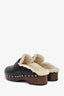 Hermès 2022 Black Leather Calya Mules Size 38