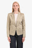 Dolce & Gabbana Tan Cotton Single Breasted Blazer Size 46