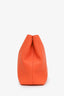 Longchamp Orange Leather Le Roseau Bucket Bag