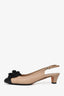 Pre-loved Chanel™ Taupe/Black Leather Camellia Heels Size 40