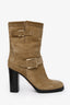 Jimmy Choo Brown Suede Heeled Boots Size 37.5