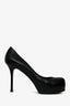 Saint Laurent Black Leather Tribtoo Platform Pumps Size 40