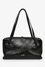 Jil Sander Black Leather Logo 'Goji Pillow' Medium Shoulder Bag
