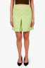 Gucci Green Cotton-Blend GG Logo 'Bouclé-Jacquard' Mini Skirt Size 38