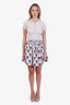 Miu Miu Pink Patterned Mini Skirt Size 40