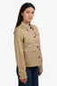 Theory Beige Cotton Blend Flap Pocket Utility Jacket Size S