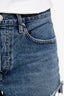 Agolde Blue Denim Distressed Cut-Off Shorts Size 27