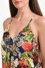 Alice & Olivia Blue/Red Floral Mini Slip Dress Size S