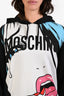 Moschino Couture Black/White Cotton Comic Book Print Hoodie Size Medium