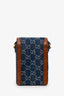 Gucci Blue/Brown Denim GG Horsebit 1955 Mini Crossbody Bag