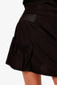 Prada Black Silk Mini Skirt with Pockets Size 40