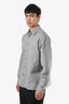 Prada 2023 Grey Cotton Buttoned Long Sleeve Shirt Size M Mens