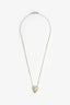 Gucci Sterling Silver Trademark Heart Pendant Necklace