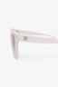Pre-loved Chanel™ 23P White Frame CH5487 Square Sunglasses With Bead Chain